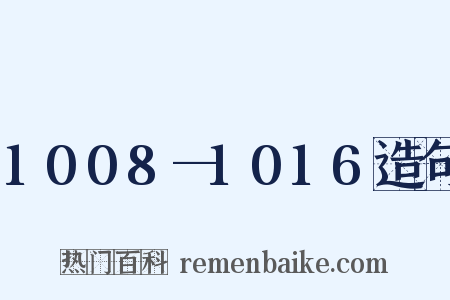 1008—1016造句是什么意思的图片